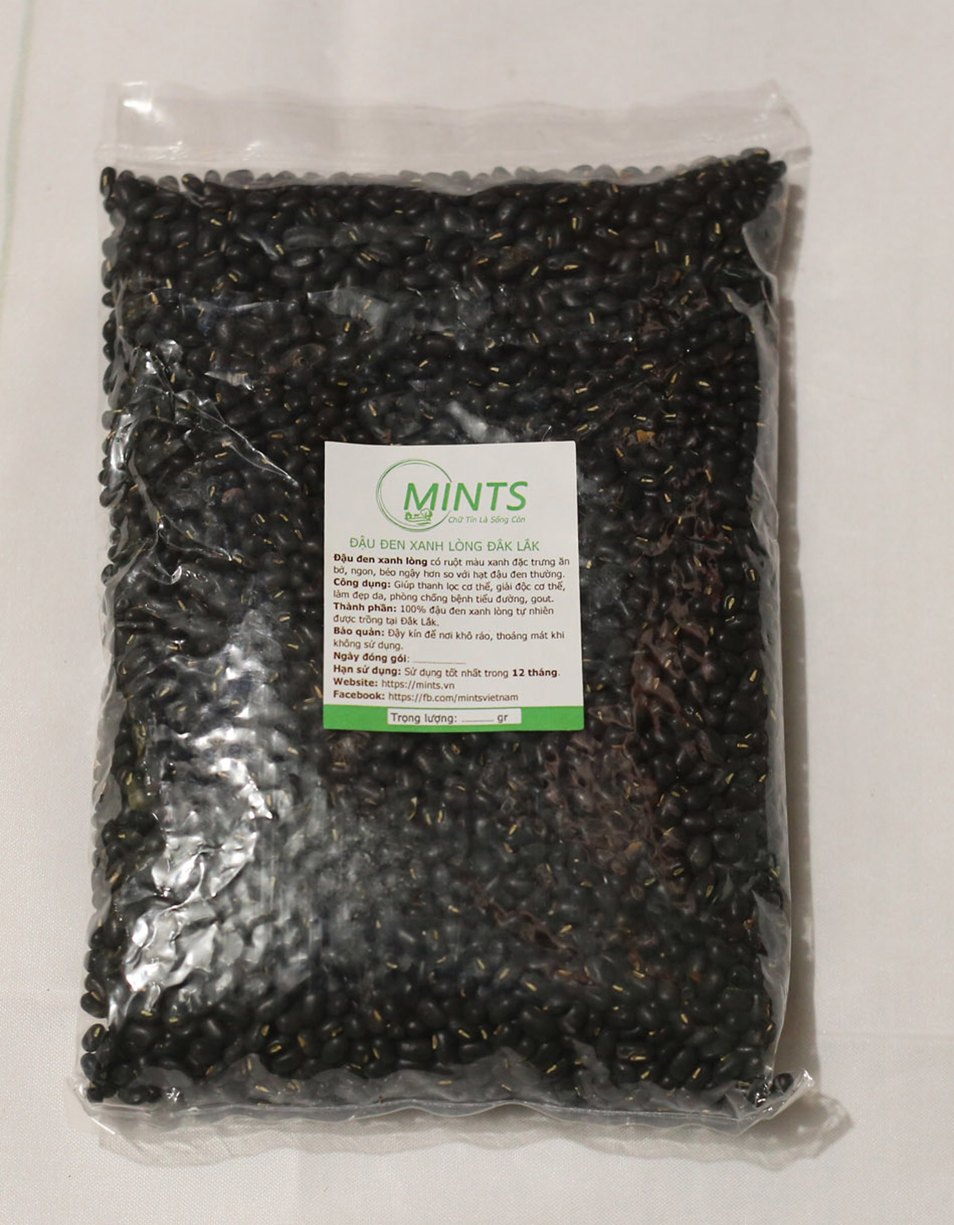 Đậu đen xanh lòng hạt nhỏ Đăk Lăk - loại 1 - 500 gr