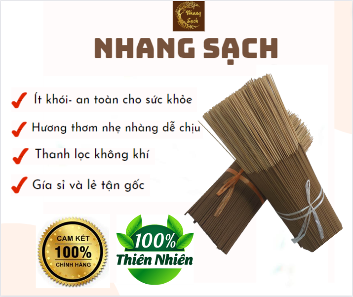 [BÁN CHẠY] Nhang Xanh Phòng Máy Lạnh 1kg(40cm) -  Mùi hương dịu nhẹ, ít khói, tự nhiên, không hóa chất độc hại