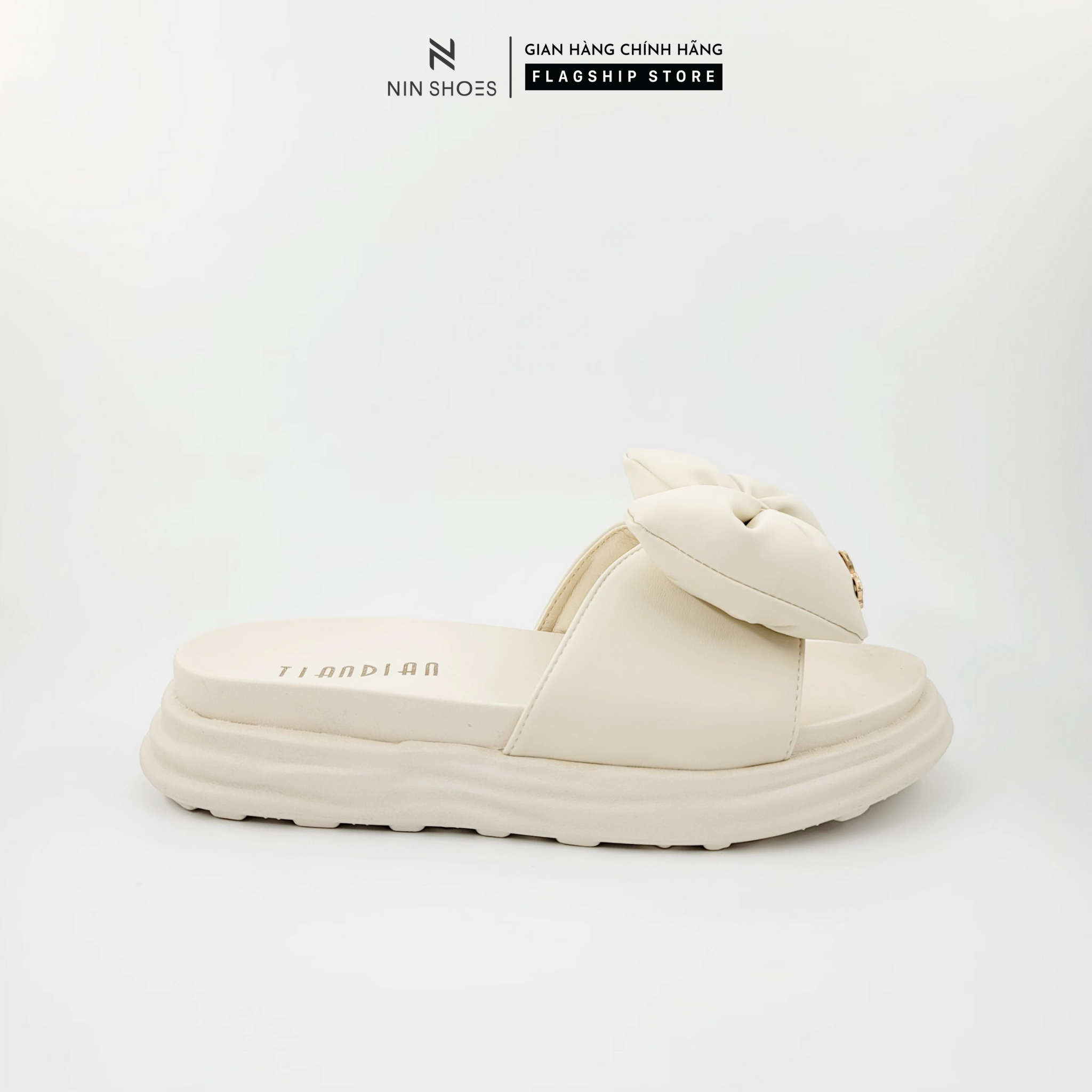 Dép nữ Ninshoes - Dép lê nữ dép bánh mỳ siêu xinh êm chân quai nơ chữ x