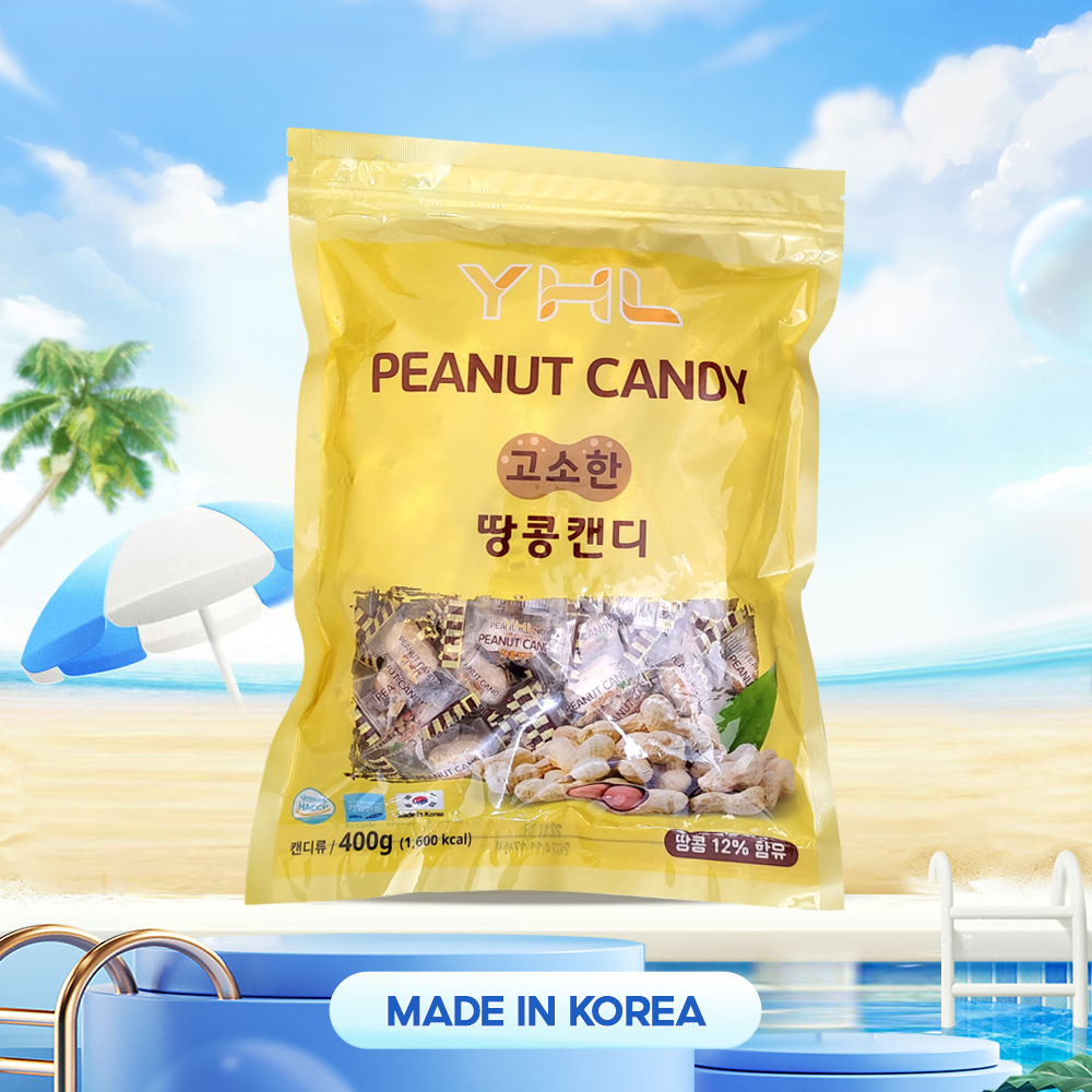 Kẹo đậu phộng hiệu YHL 400g Hàn Quốc