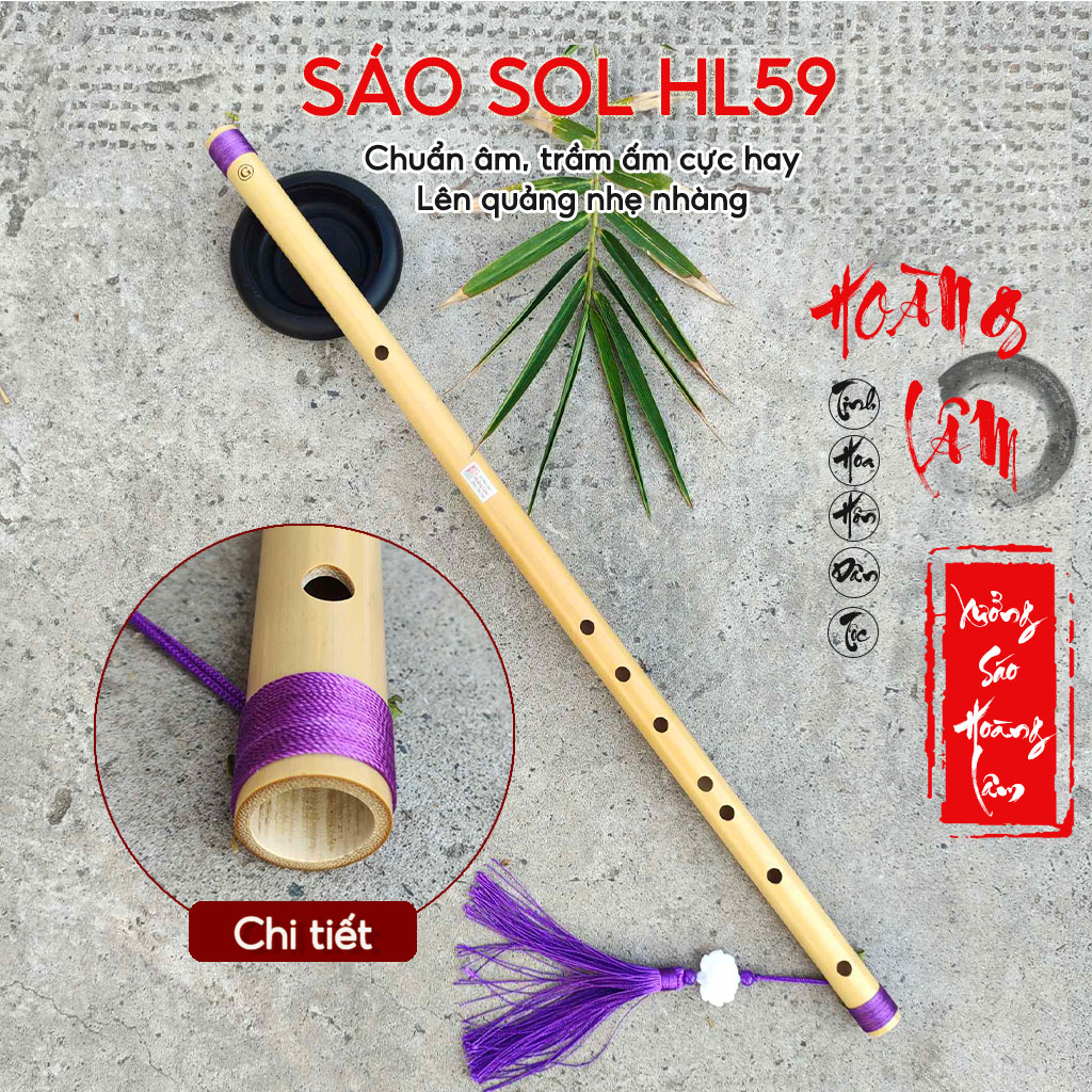 Sáo trúc Sol trầm G4 HL59T giá rẻ - Hòa quyện cùng văn hóa truyền thống Xưởng Sáo Hoàng Lâm