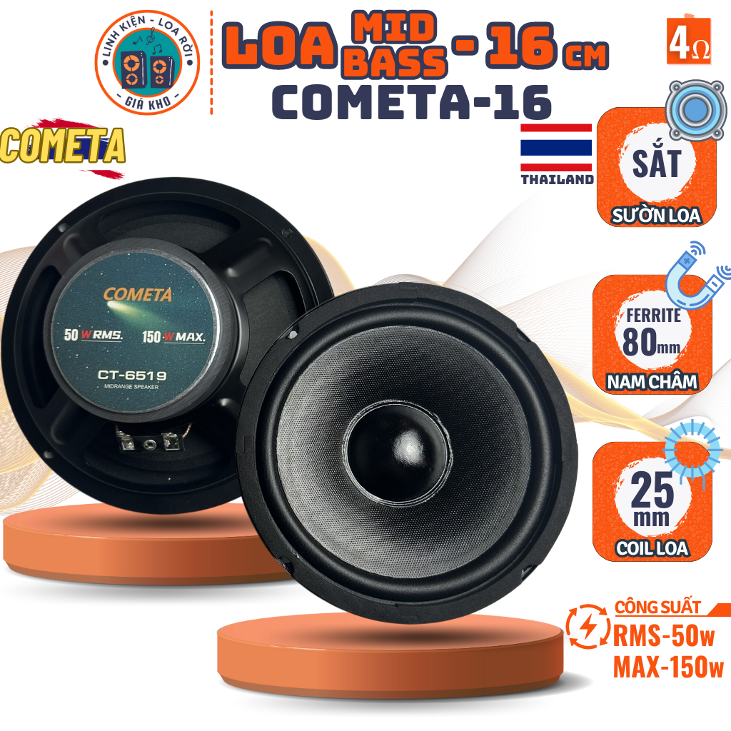 Loa mid 16cm cometa ct-6519 - thailand