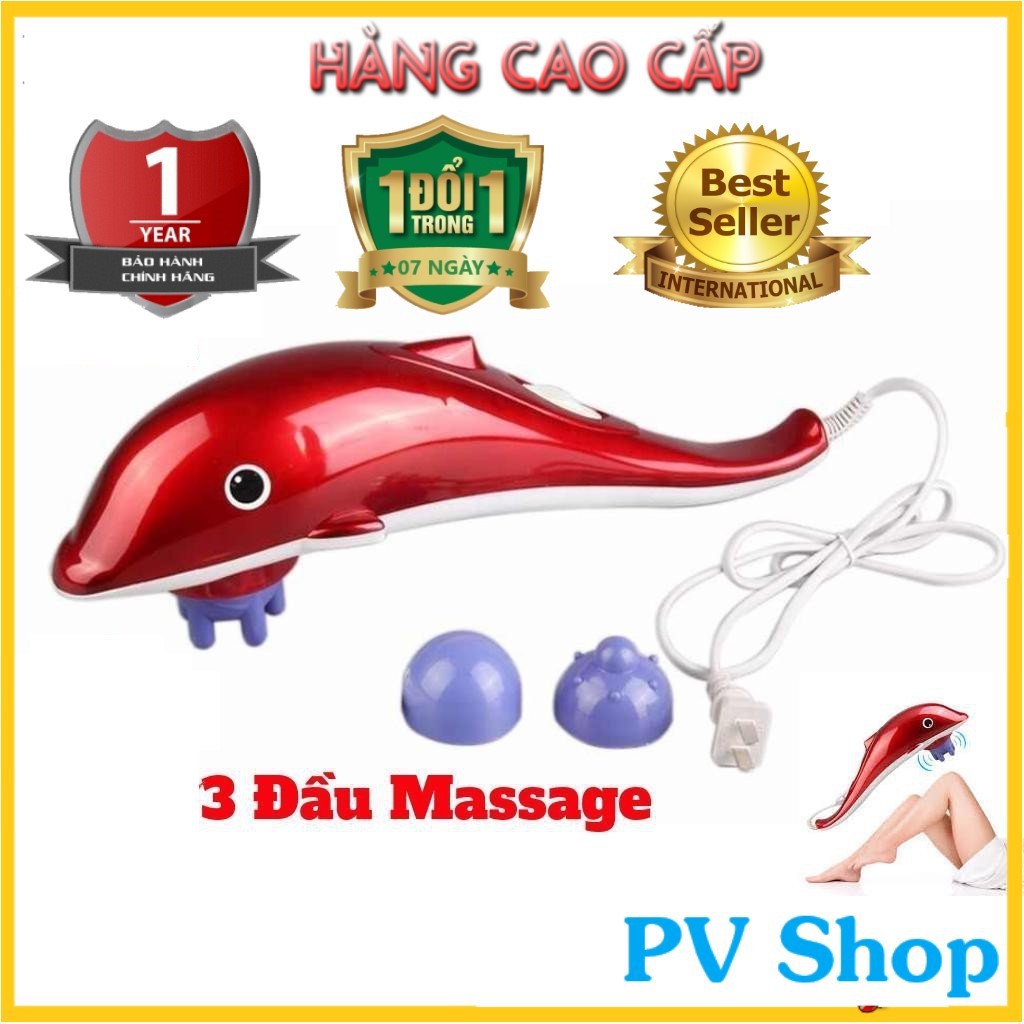Máy đấm lưng massager cầm tay cá heo - hàng chính hãng dq
