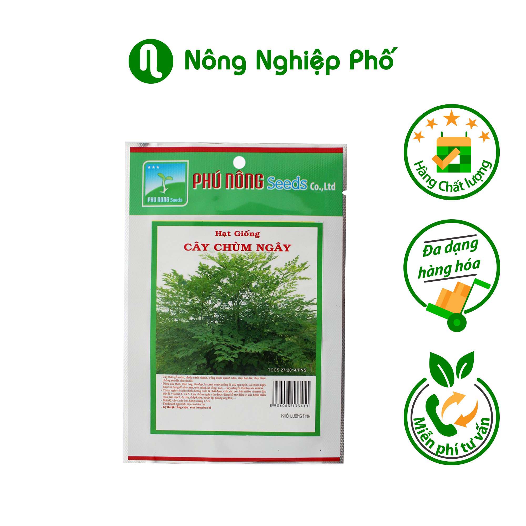 Hạt giống cây chùm ngây Phú Nông - Gói 1 gram - Nông Nghiệp Phố