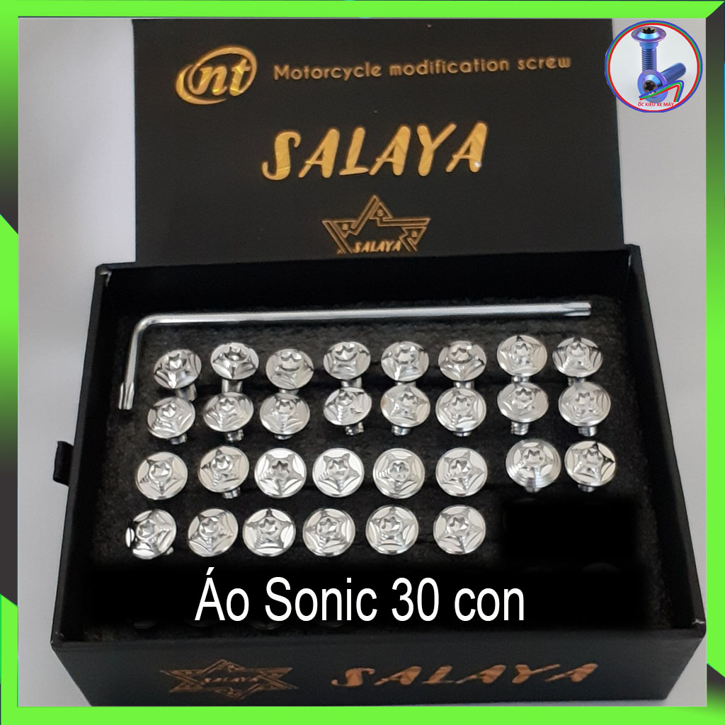 [HCM]Ốc áo xe Sonic  Full bộ 30 con inox 304 sáng đẹp.