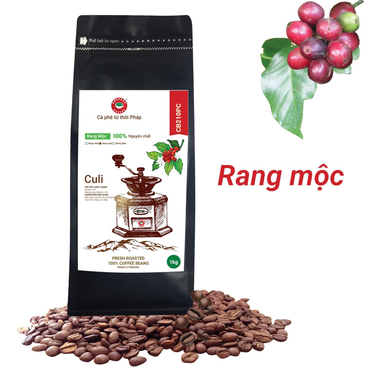 Cafe Đắk Lắk. loại cà phê nguyên chất Culi - Túi 1kg