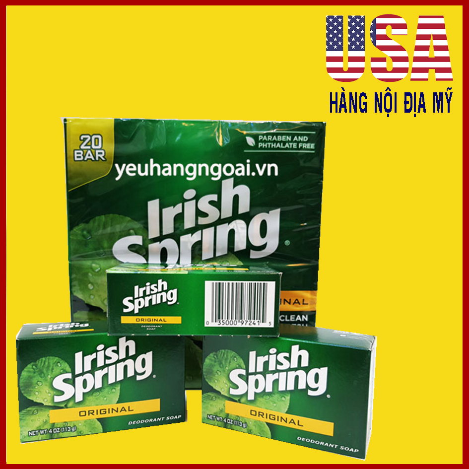 [COMBO 3 CỤC] Xà bông tắm Irish Spring [ HÀNG LOẠI 1 NỘI ĐỊA MỸ, CAM KẾT KHÔNG GIẢ ]
