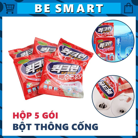 Hộp 5 gói bột thông tắc cống - bồn rửa chén cực mạnh