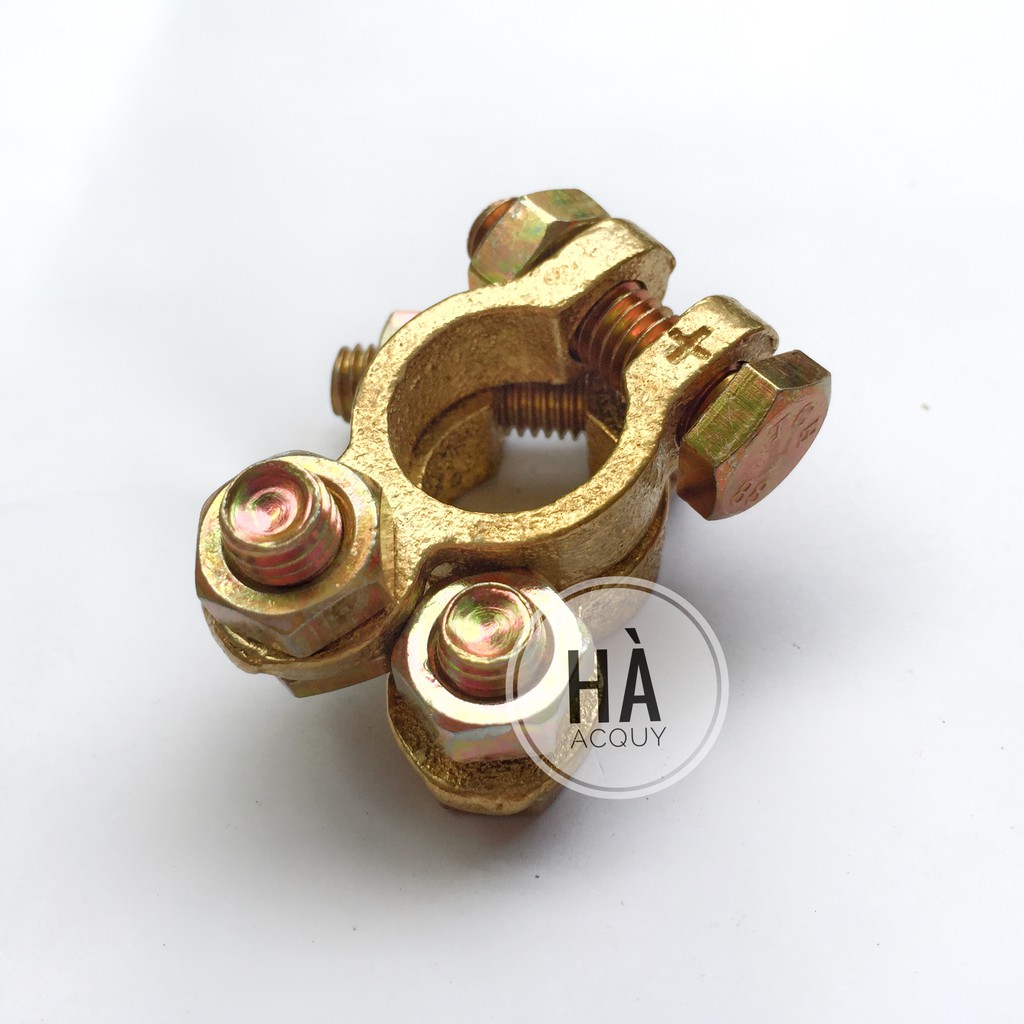 Đầu bọp Cọc Bình Ắc Quy Đồng Thau tròn lớn Phi 18 (D18 mm) - 1 cặp