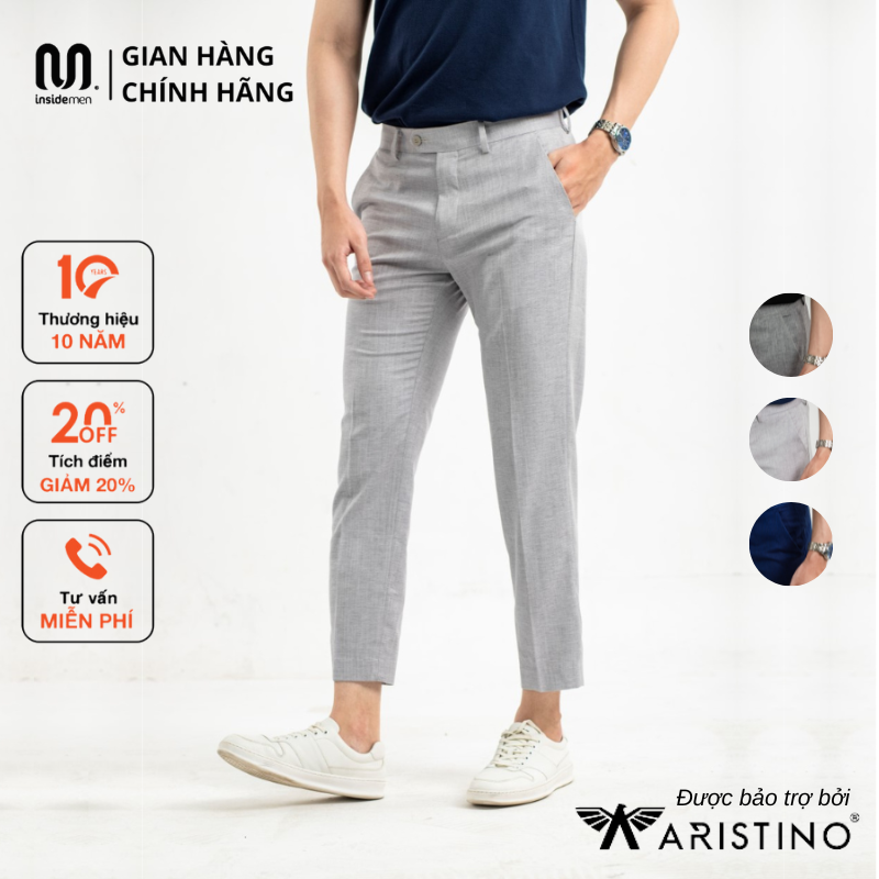 Quần âu nam cao cấp insidemen 3 màu sang trọng, chất vải mềm mịn, thiết kế trẻ trung - itr00101