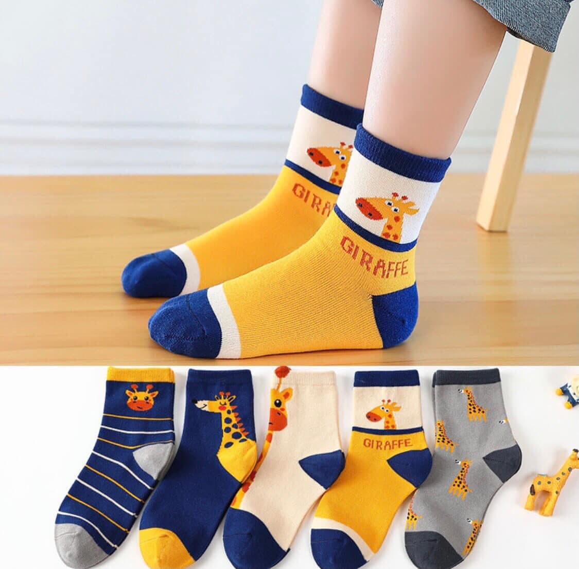 Combo 10 đôi tất hươu cao cổ cho bé