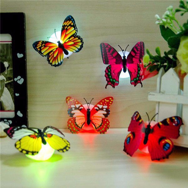 Đèn Led Trang Trí Hình Bướm MiKaKo. Hình Xinh Xắn, Ngộ Ngĩnh Dùng Làm Décor Phòng Ngủ, Phòng Khách, Bàn Làm Việc. Đem Lại May Mắn