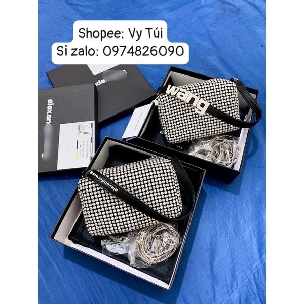 ❍✼┇ Túi đá siêu sáng gắn chữ đá quai cầm full box