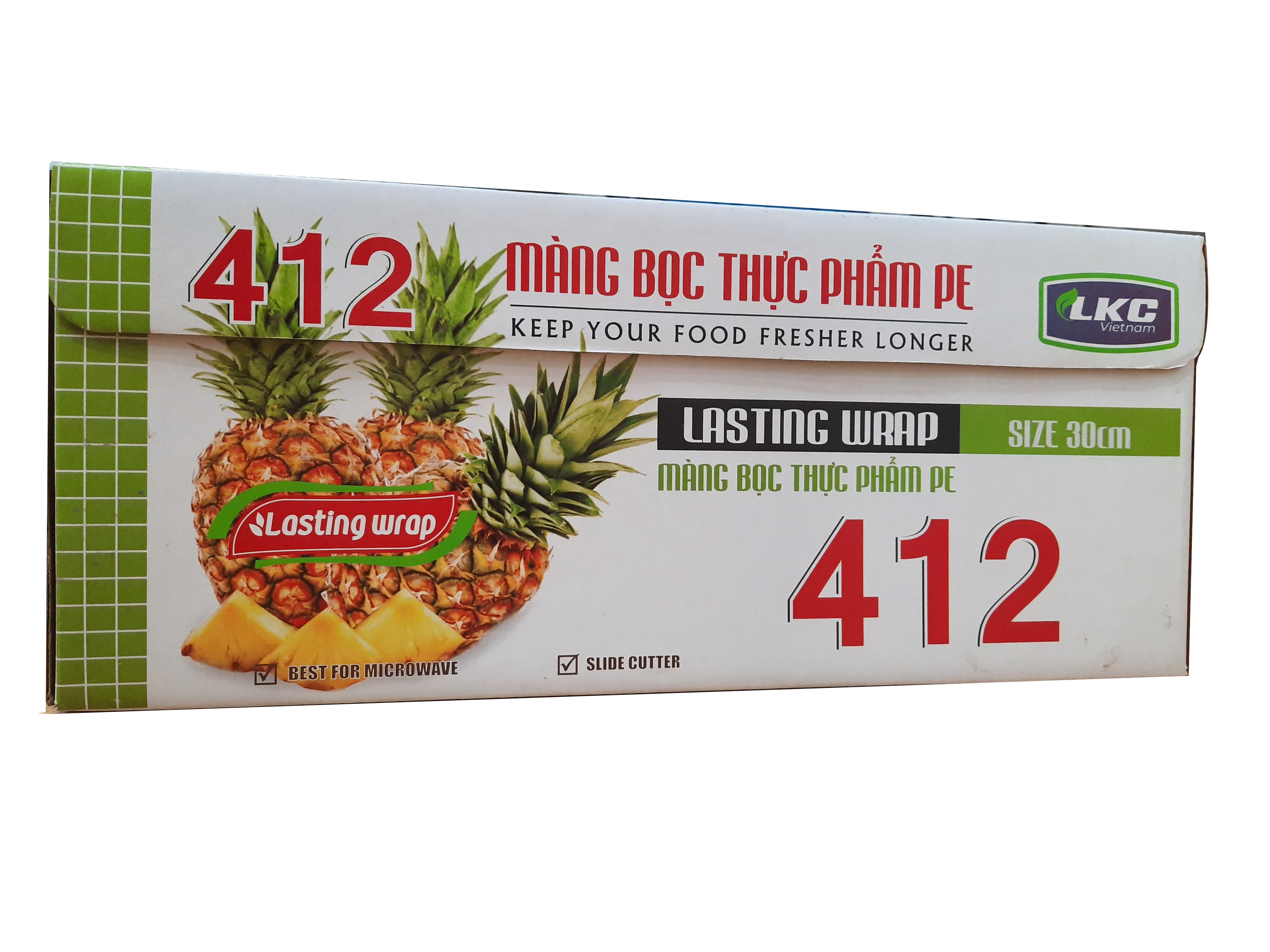 Màng bọc thực phẩm PE Lasting wrap 30cmx412