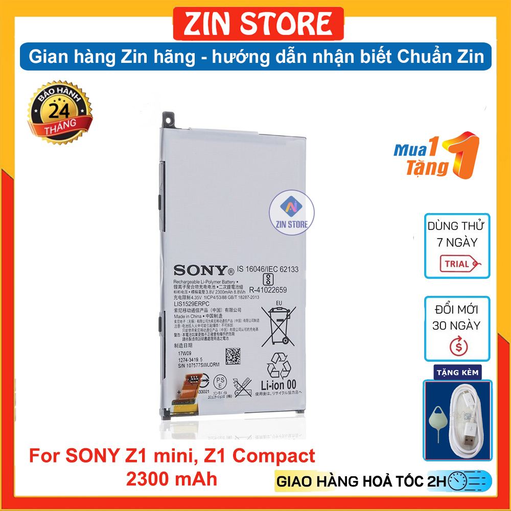 Pin sony z1 mini, z1 compact dung lượng 2300 mah - chuẩn zin máy