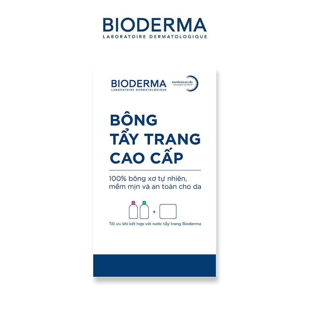 [Quà tặng không bán] Bông tẩy trang cao cấp Bioderma 50 miếng (Phiên bản 2026)