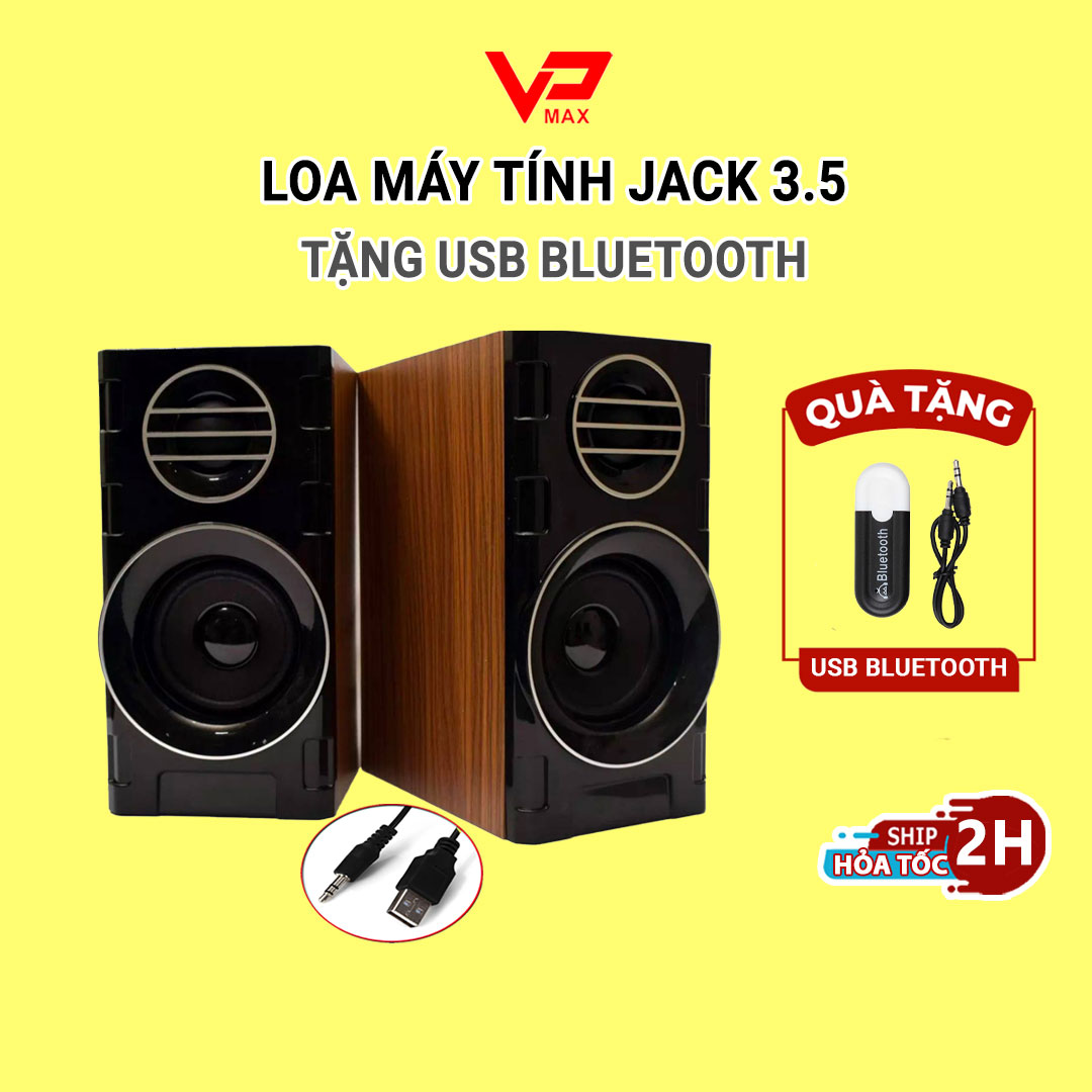 Tặng USB Bluetooth - Loa máy tính Sky Sound PD 18 FT210 loa gỗ chuẩn 2.0 cực hay - VP MAX