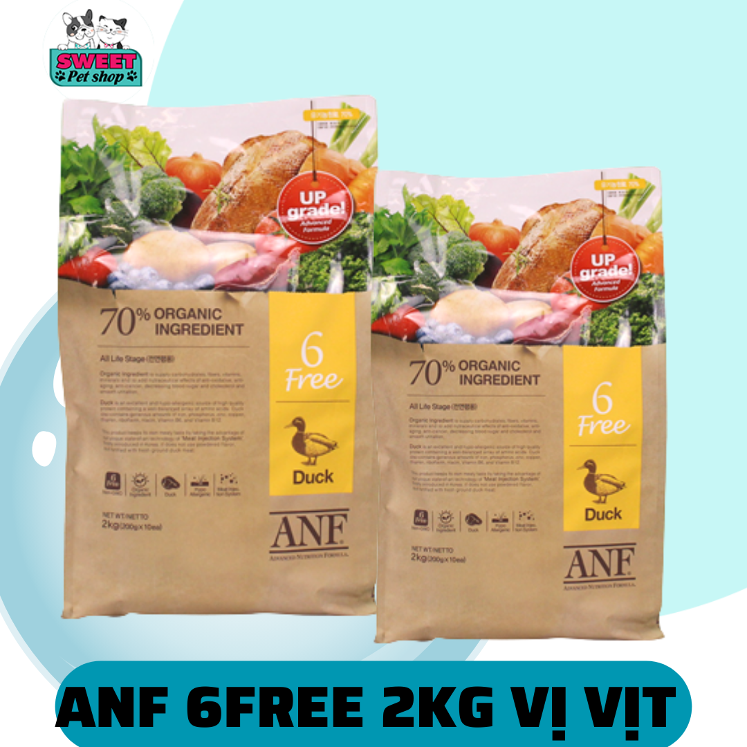 Thức ăn cho chó hữu cơ anf vị vịt 2kg