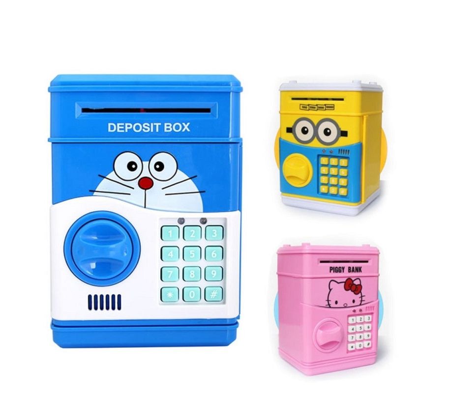 Két sắt mini thông minh tiết kiệm tiền cho bé, đồ chơi thông minh cho bé, két sắt thông minh, tiện dụng, món quà ý nghĩa cho bé