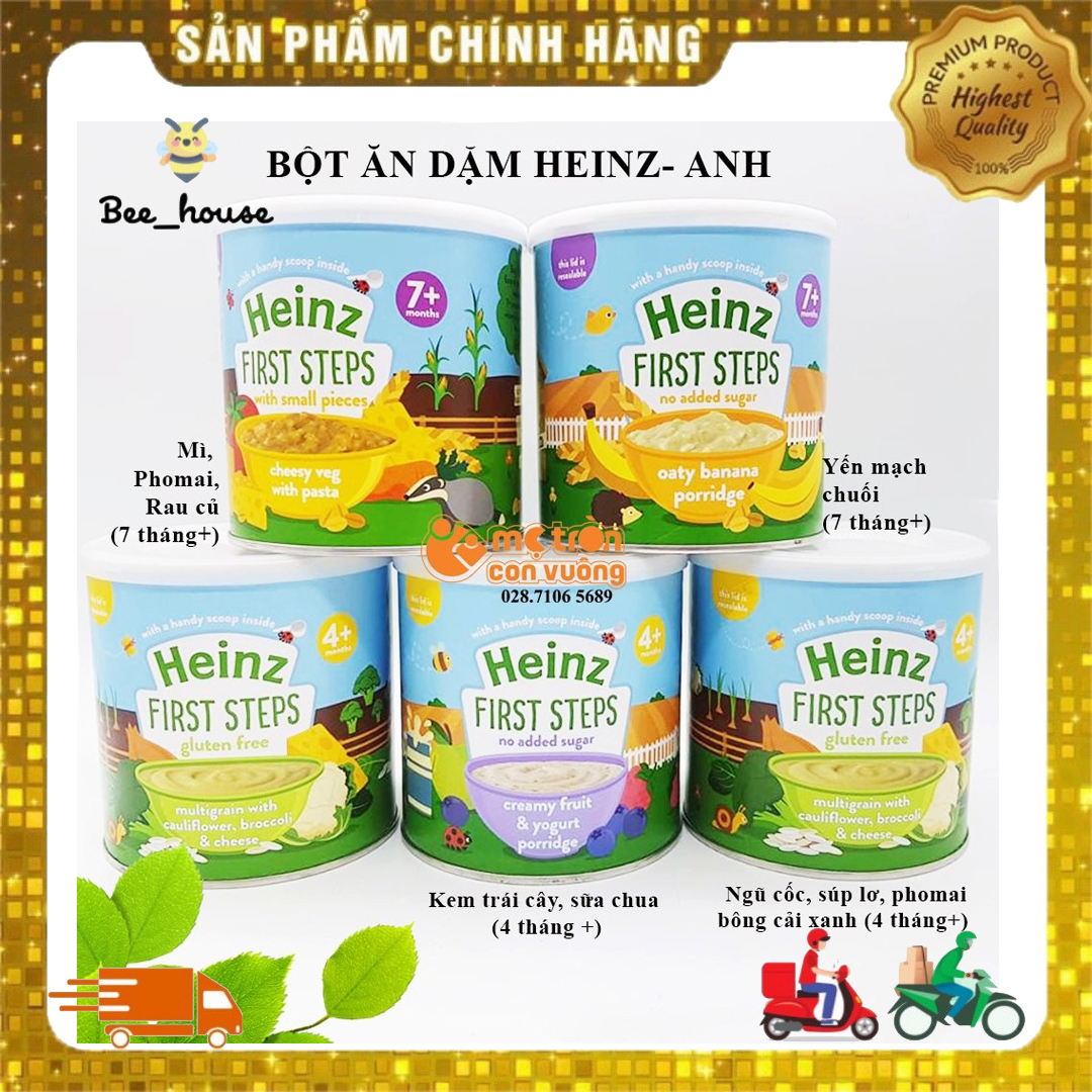 Bột ăn dặm Heinz hàng nhập khẩu từ Anh, an toàn cho bé -𝗕𝗘𝗘𝗛𝗢𝗨𝗦𝗘