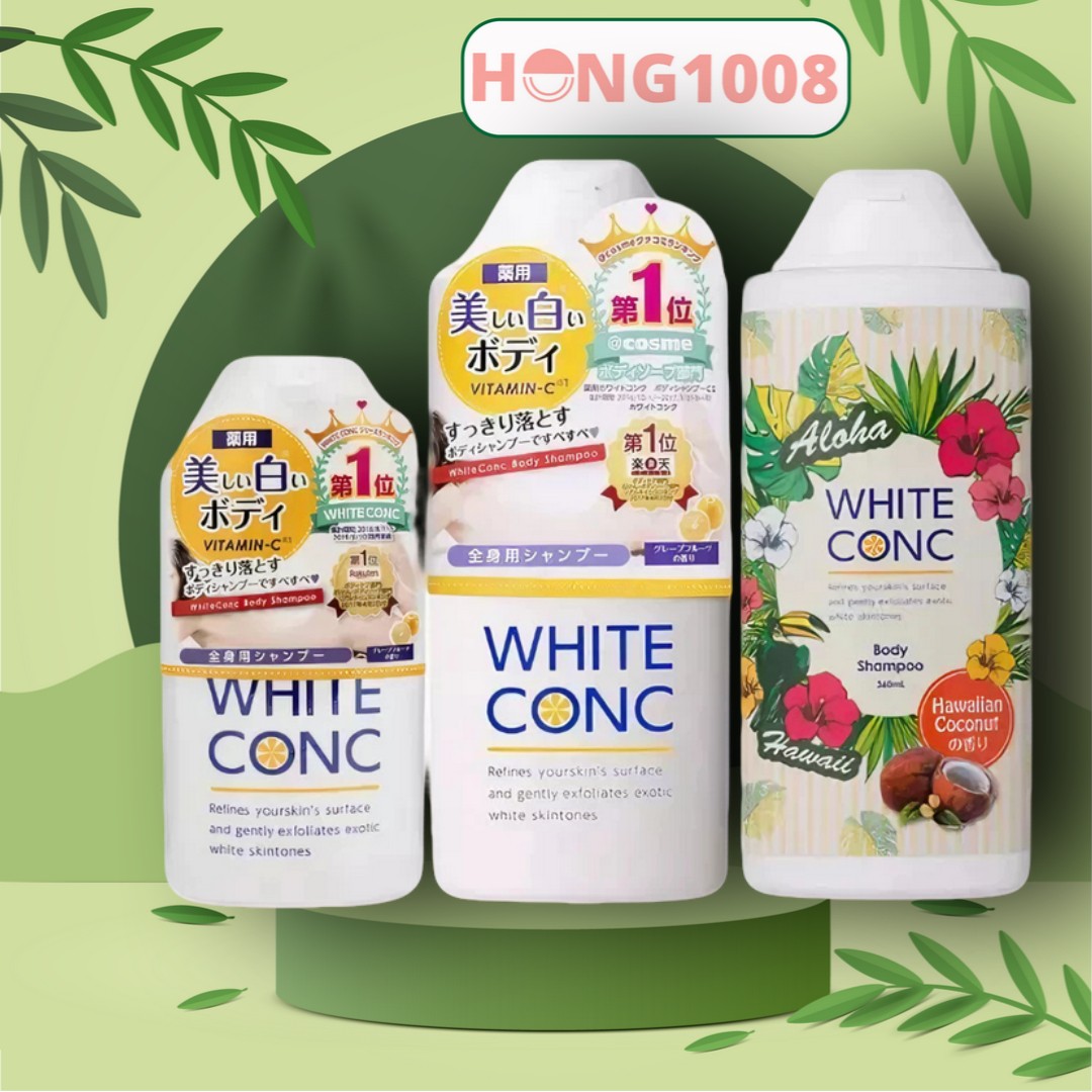 Sữa Tắm Dưỡng Da White Conc Body Nhật Bản 360ml - WhiteConc Body Shampoo vitamin C hỗ trợ dưỡng trắng da - Shop Hong1008