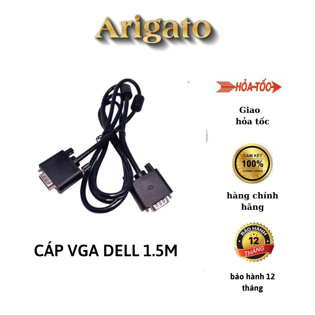 Dây Vga Dell, cáp vga dell xịn dài 1.5m - dây cáp kết nối 2 đầu