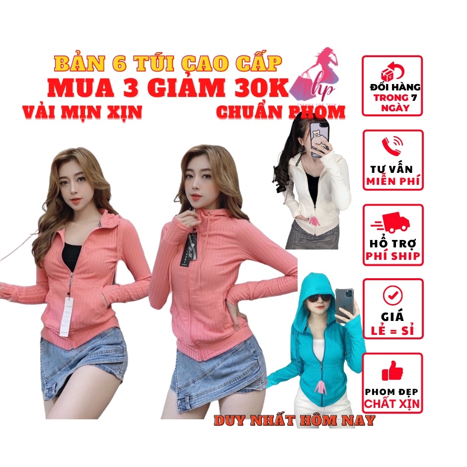 áo khoác nữ ôm body fỏm dài thun gân cao cấp quảng châu 6 túi có nón thời trang mẫu mới 2021 giá sỉ