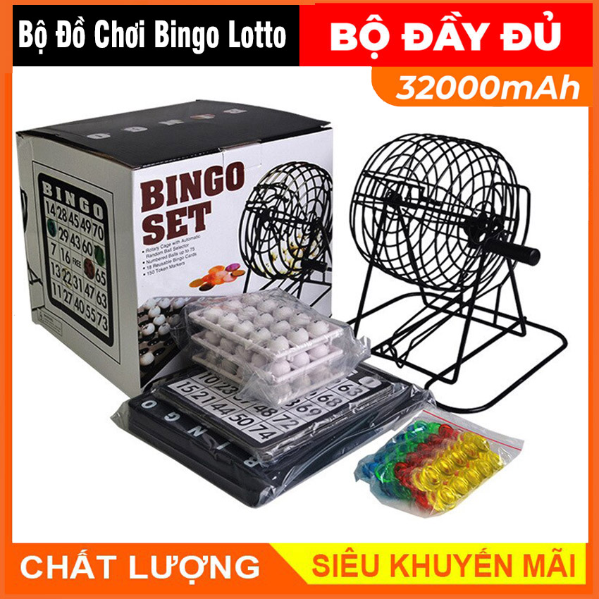 Bộ cờ lô tô lồng quay bingo loại lớn bằng sắt / nhựa cao cấp - loto 90 số, 75 số, lồng quay xổ số, lồng cầu quay số lô tô đồ chơi tết boardgame - đồ chơi trẻ em