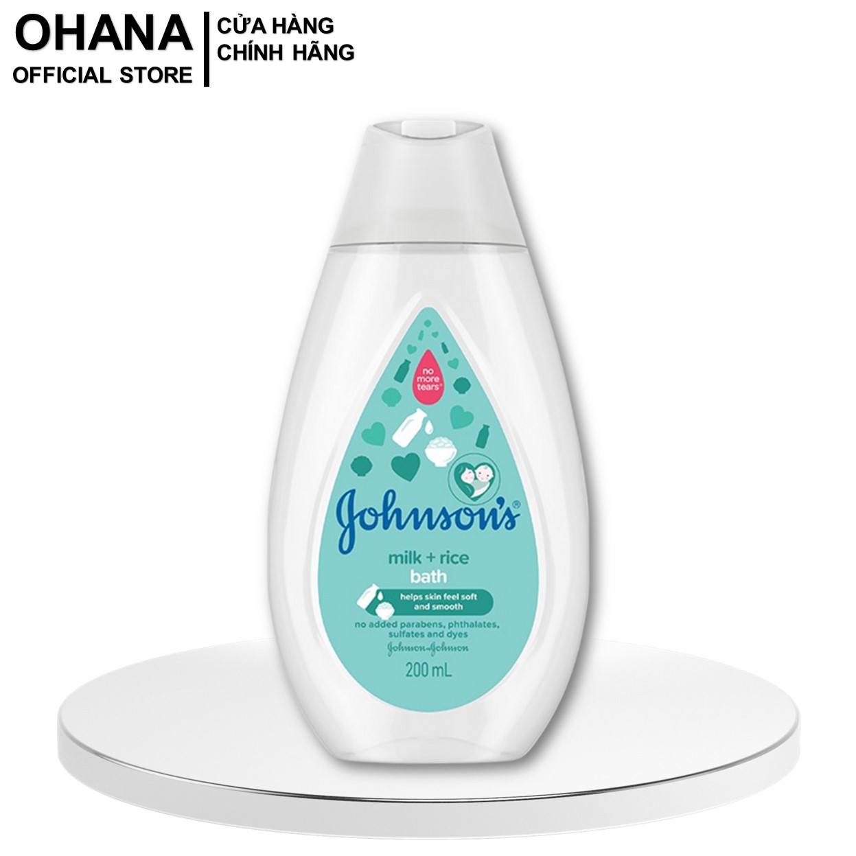 Sữa tắm Johnson's chứa tinh chất dưỡng ẩm từ Sữa và Gạo 200ml