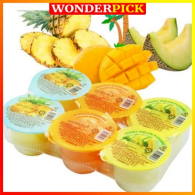 Thạch Trái Cây 6 Chén - Cocon Pudding Assorted (118g x 6 gói)
