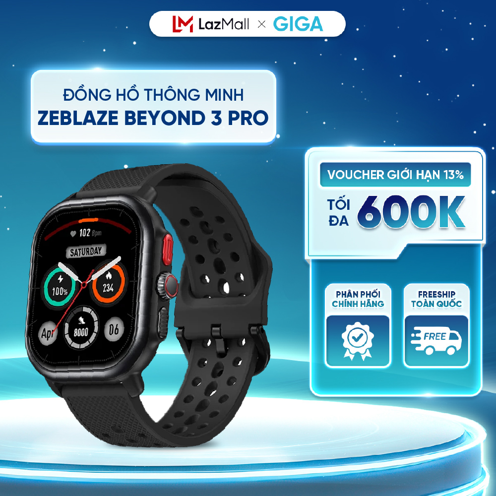 Đồng Hồ Thông Minh Zeblaze Thor Pro Màn Hình Amoled 316L Theo