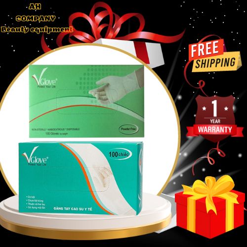 Găng tay y tế | Bao tay y tế VGlove có bột và không bột 1 hộp 100 chiếc