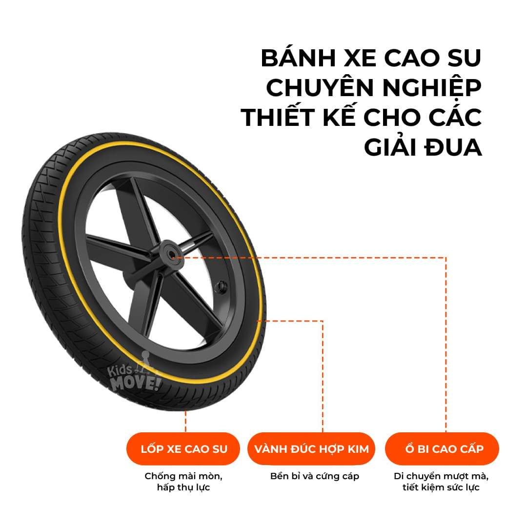 Xe thăng bằng cho bé gấp gọn Uonibaby chất liệu khung nhôm hàng không lốp