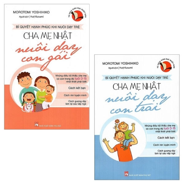 Fahasa - combo sách hay cha mẹ nhật: nuôi dạy con gái + nuôi dạy con trai