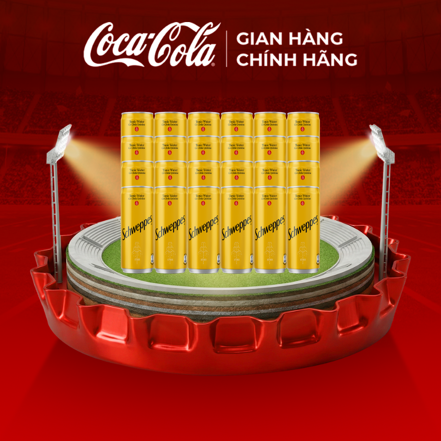 [SIÊU SALE ] Lốc 24 Lon Nước giải khát Schweppes Nước Tonic 320ml/Lon Sale 4.4 Coca-Cola Chính Hãng_LD