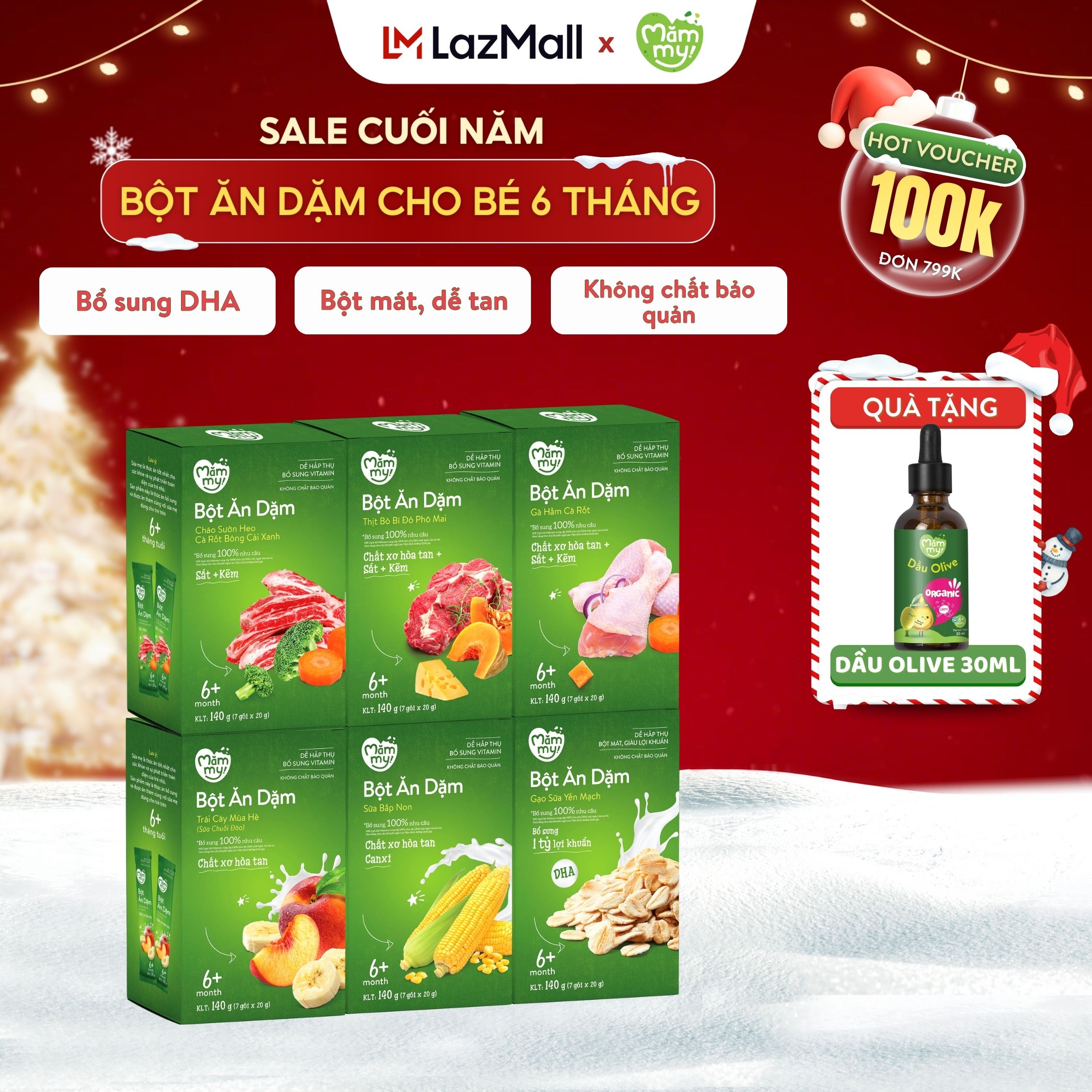  Bột ăn dặm Mămmy cho bé từ 6 tháng tuổi gồm bột sữa yến mạch sữa bắp non trái cây mùa hè cháo sườn heo thịt bò và gà hầm 