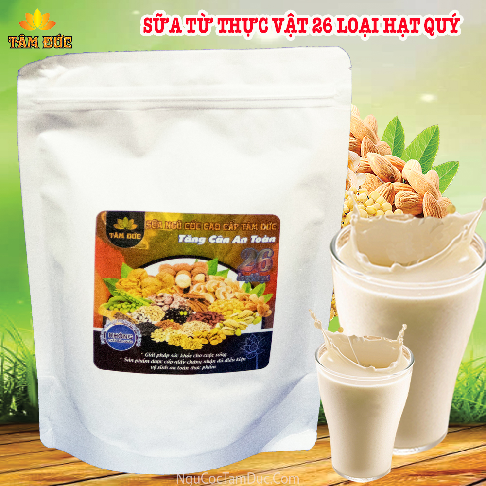 Sữa ngũ cốc tâm đức 26 loại hạt tăng cân an toàn
