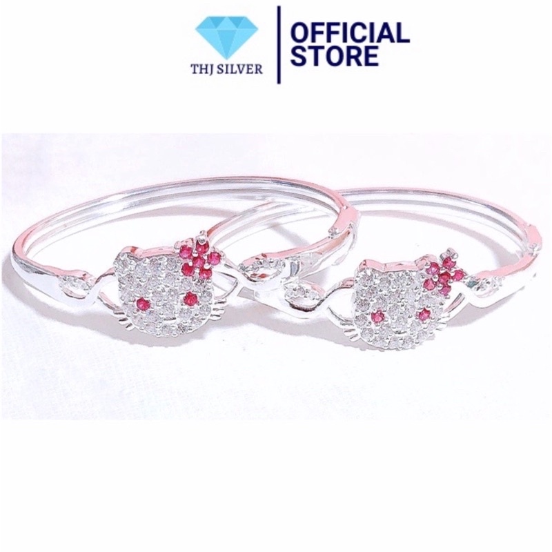💥💥vòng mèo kitty thj bạc ta cho bé-thj