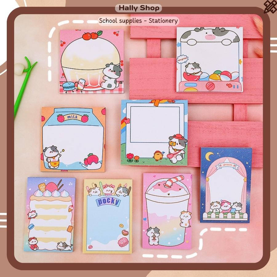 Giấy note hình thú siêu dễ thương tiện dụng cho học sinh/ văn phòng - Hally shop