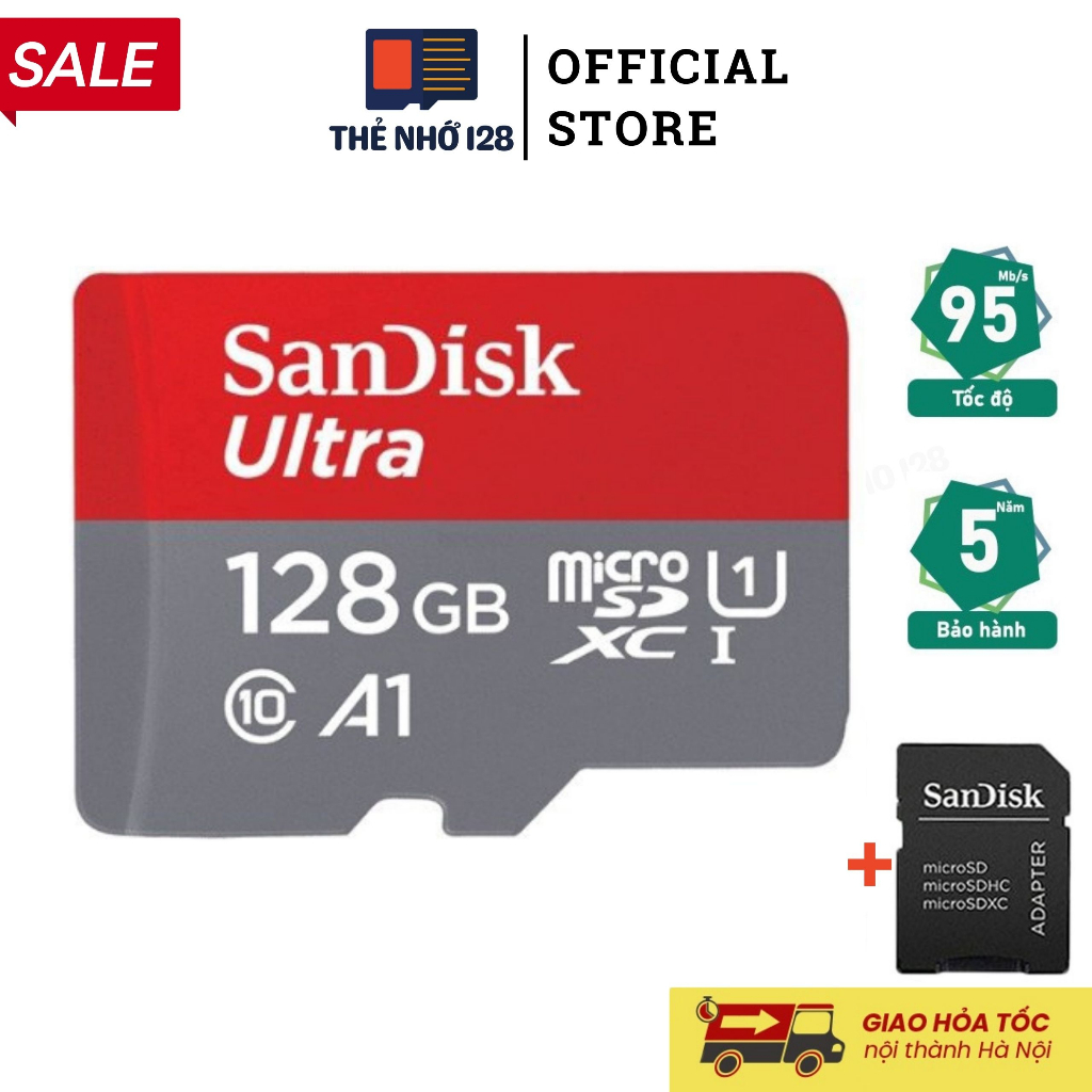 Thẻ Nhớ Microsdxc Sandisk Ultra 533X 128Gb 80Mb S - Bảo Hành 5 Năm