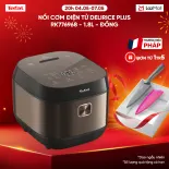 [SIÊU SALE HÈ 20H 4-7.5] Nồi cơm điện tử Delirice Plus RK776968  - 1.8L - Đồng