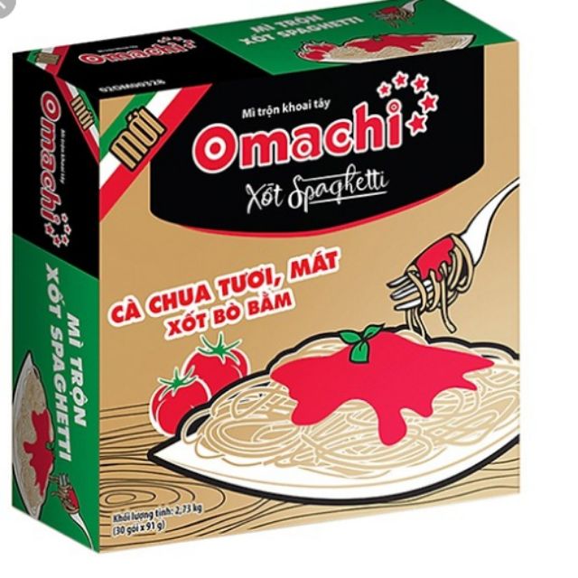 [Nhập RS0722 giảm 30k cho đơn 99k]Mì Omachi xốt spaghetti thùng 30 gói