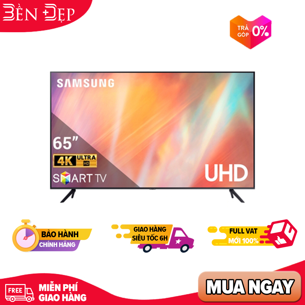   TRẢ GÓP 0%  Smart Tivi Samsung 65 inch 4K UA65AU7000 Crystal UHD  Giá áp dụng giao tại HN HCM& các tỉnh liên hệ shop  