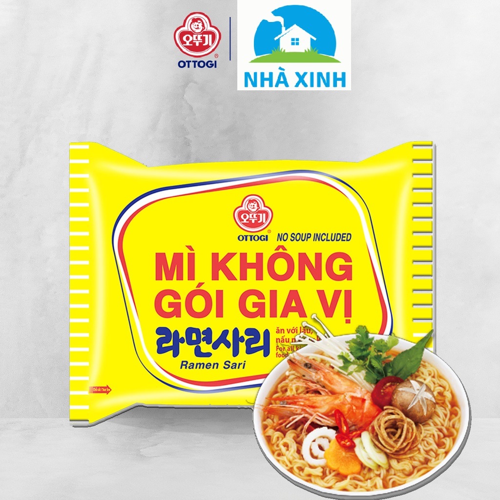  Combo 5 gói - Mì không gói gia vị Ottogi - Chuyên dùng ăn lẩu nấu mì cay chuẩn Hàn 