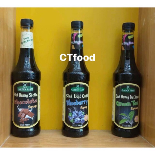 Siro Golden Farm 700ml đủ vị - nho
