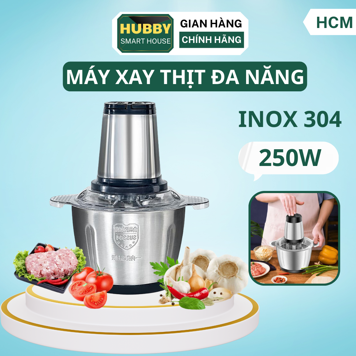 Máy xay thịt đa năng cối xay inox 304 dung tích 2l, cối xay thịt đa năng, may xay thit cá máy xay thịt đa năng loại tốt chuyên dùng xay thực phẩm, công suất 200w dễ dàng vệ sinh, cối xay thực phẩm đa năng, đổi trả bảo hành
