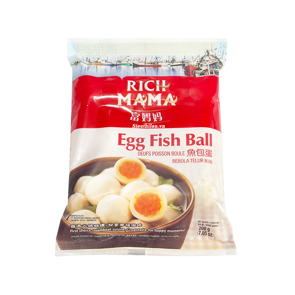 Cá viên nhân trứng cá richmama 200g