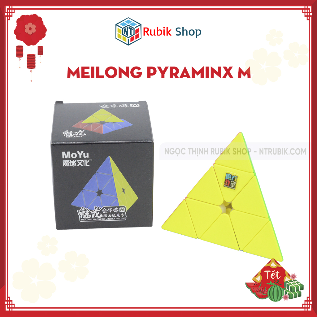 [Hoàn tiền 10%]Rubik Pyraminx MoYu MeiLong M Pyraminx Magnetic Series Rubic Tam Giác Stickerless Pyramid Có Nam Châm