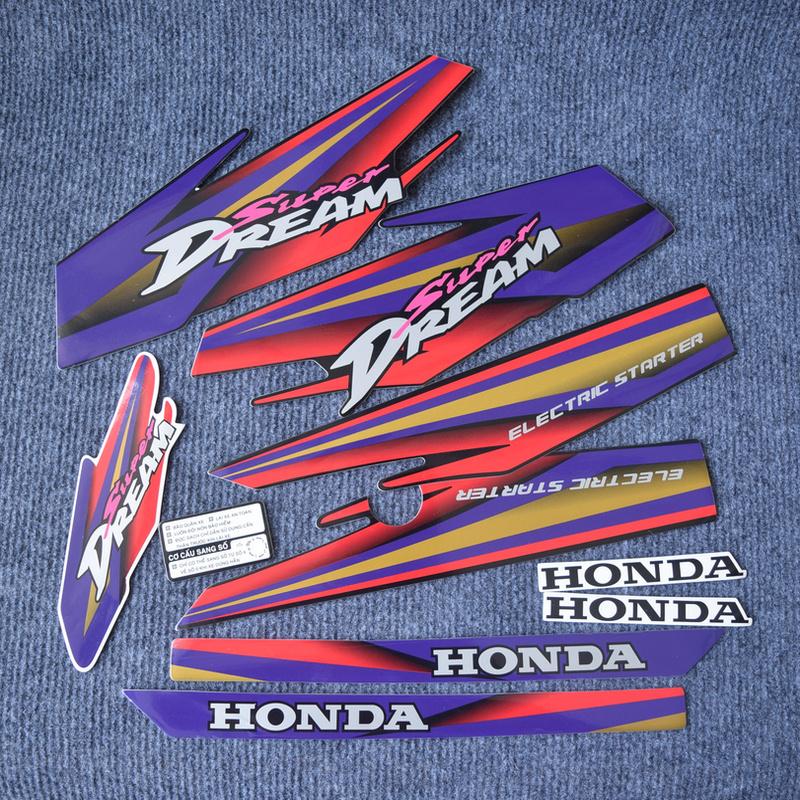 Tem trang trí xe máy SUPER DREAM 2000, TEM 3 LỚP