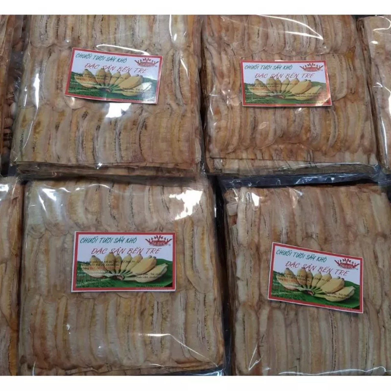 Bánh chuối nguyên chất chưa nướng Bến Tre túi 500gr